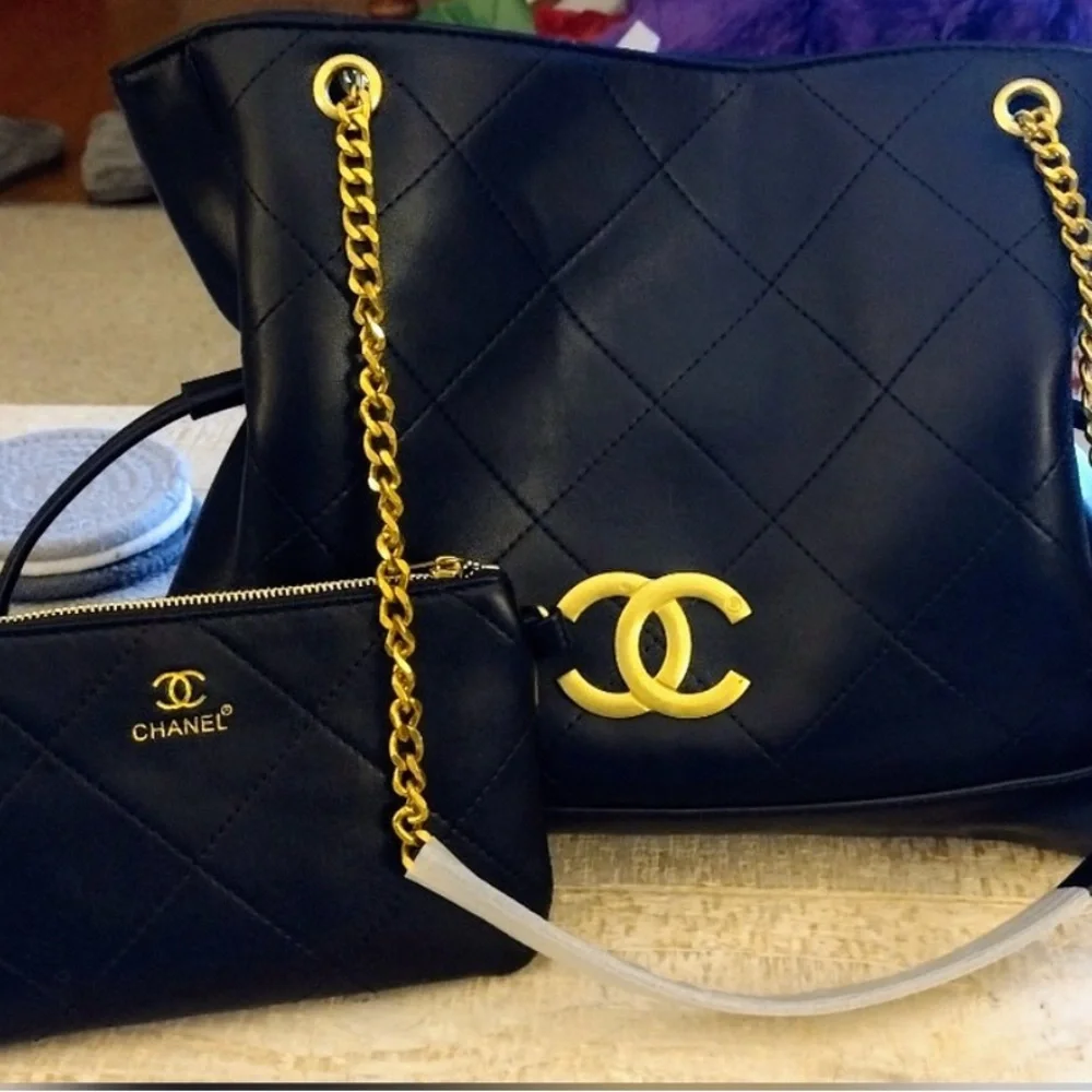 CHANEL inspired Black and Gold Shoulder Bag Collection - Picture 1 of 2